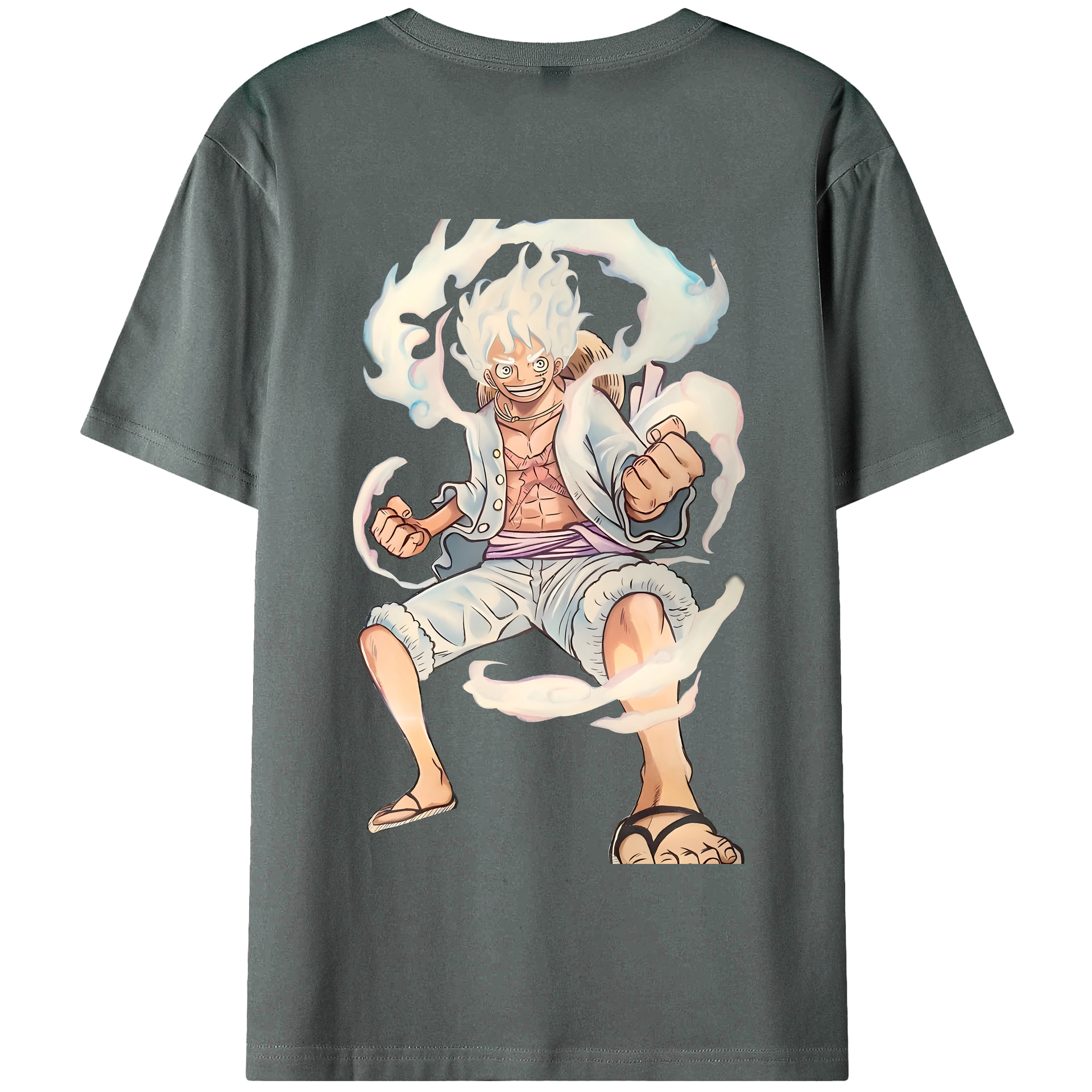 ワンピース モンキー・D・ルフィ ONE PIECE Monkey D. Luffy 綿100％半袖Tシャツ（背面プリント）
